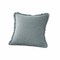 Stonewashed Linen Throw Pillow with Handworked Edges & Fringe - 22" x 22"